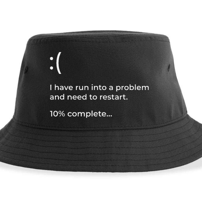 Crowdstrike Bug Meme Computer Error Blue Screen Of Death Sustainable Bucket Hat