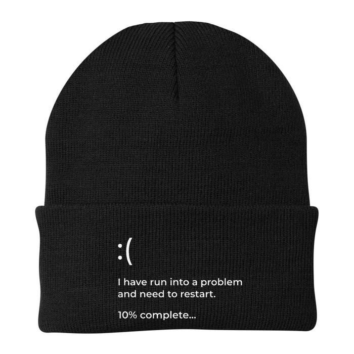 Crowdstrike Bug Meme Computer Error Blue Screen Of Death Beanie