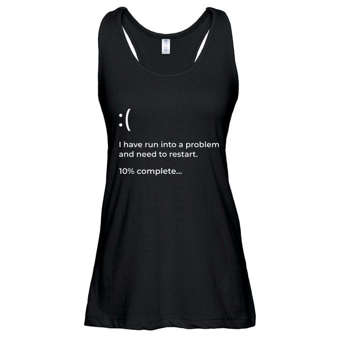 Crowdstrike Bug Meme Computer Error Blue Screen Of Death Ladies Essential Flowy Tank