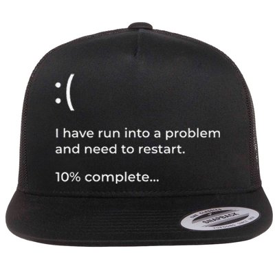 Crowdstrike Bug Meme Computer Error Blue Screen Of Death Flat Bill Trucker Hat