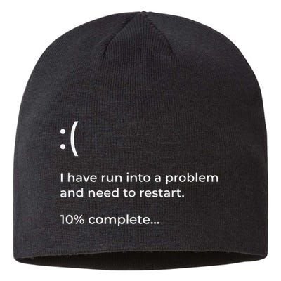 Crowdstrike Bug Meme Computer Error Blue Screen Of Death Sustainable Beanie