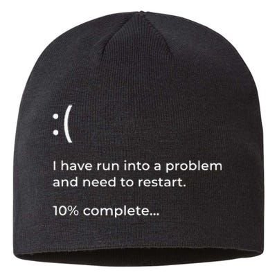 Crowdstrike Bug Meme Computer Error Blue Screen Of Death Sustainable Beanie