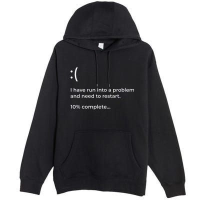 Crowdstrike Bug Meme Computer Error Blue Screen Of Death Premium Pullover Hoodie