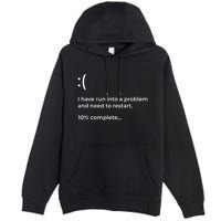 Crowdstrike Bug Meme Computer Error Blue Screen Of Death Premium Pullover Hoodie