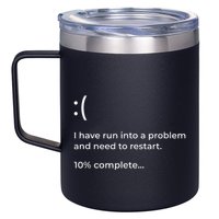 Crowdstrike Bug Meme Computer Error Blue Screen Of Death 12oz Stainless Steel Coffee Mug
