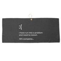 Crowdstrike Bug Meme Computer Error Blue Screen Of Death Large Microfiber Waffle Golf Towel