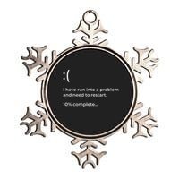 Crowdstrike Bug Meme Computer Error Blue Screen Of Death Metallic Star Ornament