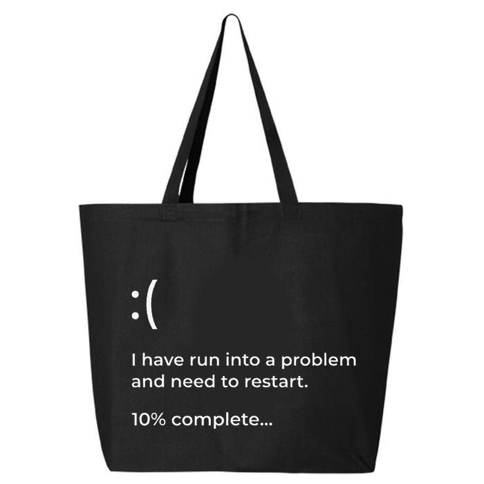 Crowdstrike Bug Meme Computer Error Blue Screen Of Death 25L Jumbo Tote