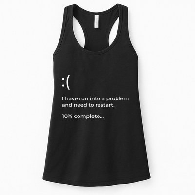 Crowdstrike Bug Meme Computer Error Blue Screen Of Death Womens Tank Top