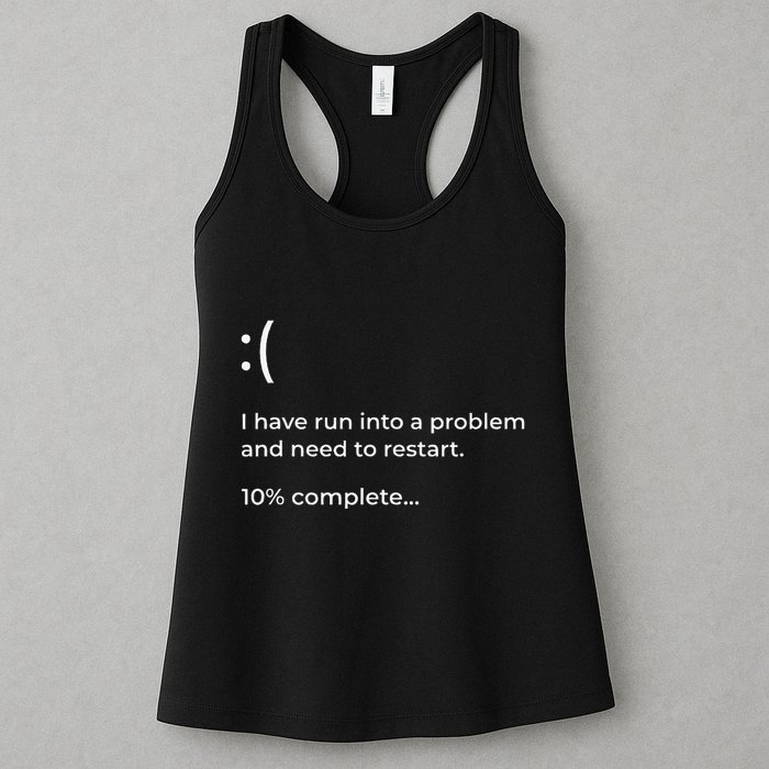 Crowdstrike Bug Meme Computer Error Blue Screen Of Death Womens Tank Top