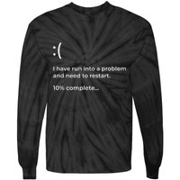 Crowdstrike Bug Meme Computer Error Blue Screen Of Death Tie-Dye Long Sleeve Shirt