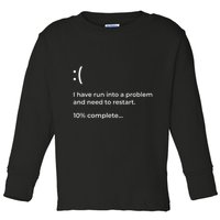 Crowdstrike Bug Meme Computer Error Blue Screen Of Death Toddler Long Sleeve Shirt
