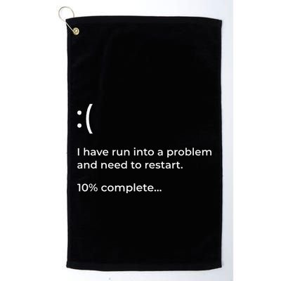 Crowdstrike Bug Meme Computer Error Blue Screen Of Death Golf Towel