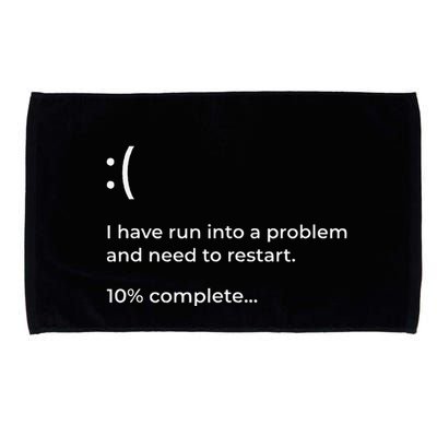 Crowdstrike Bug Meme Computer Error Blue Screen Of Death Microfiber Hand Towel