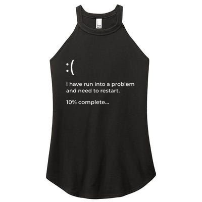 Crowdstrike Bug Meme Computer Error Blue Screen Of Death Women's Perfect Tri Rocker Tank