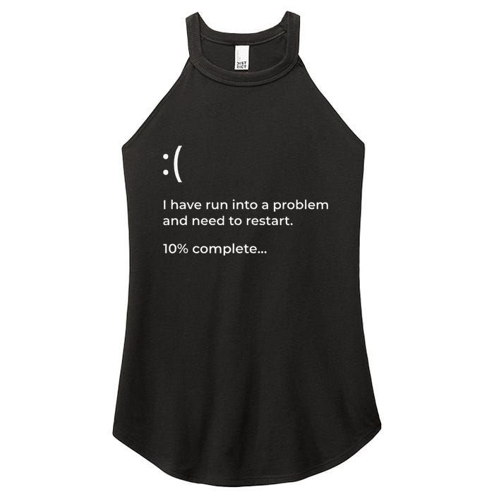 Crowdstrike Bug Meme Computer Error Blue Screen Of Death Women's Perfect Tri Rocker Tank