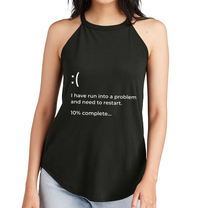 Crowdstrike Bug Meme Computer Error Blue Screen Of Death Women's Perfect Tri Rocker Tank