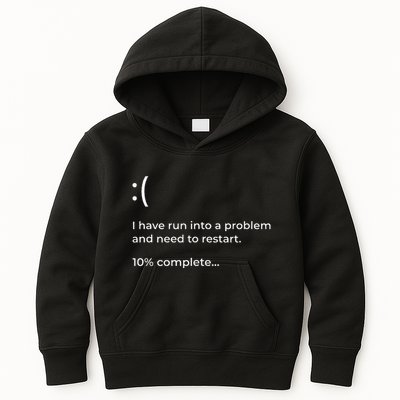 Crowdstrike Bug Meme Computer Error Blue Screen Of Death Kids Hoodie