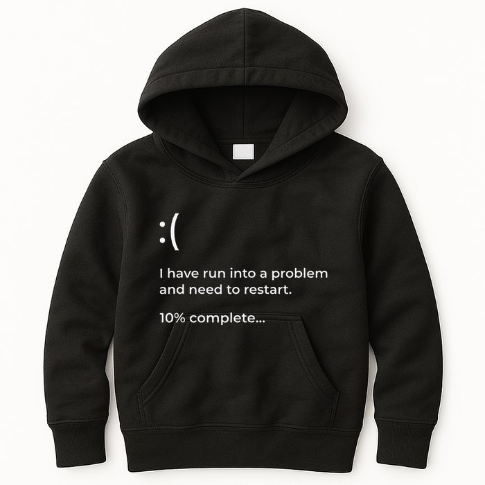 Crowdstrike Bug Meme Computer Error Blue Screen Of Death Kids Hoodie