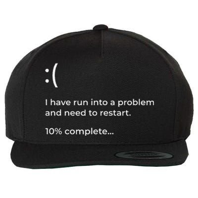 Crowdstrike Bug Meme Computer Error Blue Screen Of Death Wool Snapback Cap