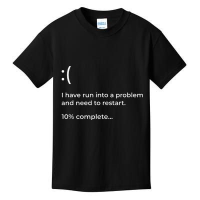 Crowdstrike Bug Meme Computer Error Blue Screen Of Death Kids T-Shirt