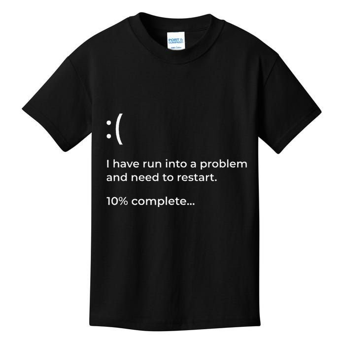 Crowdstrike Bug Meme Computer Error Blue Screen Of Death Kids T-Shirt