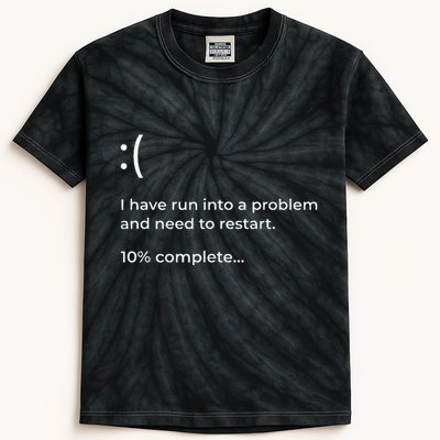 Crowdstrike Bug Meme Computer Error Blue Screen Of Death Kids Tie-Dye T-Shirt
