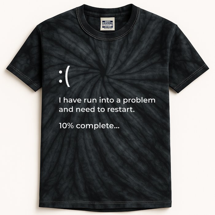 Crowdstrike Bug Meme Computer Error Blue Screen Of Death Kids Tie-Dye T-Shirt