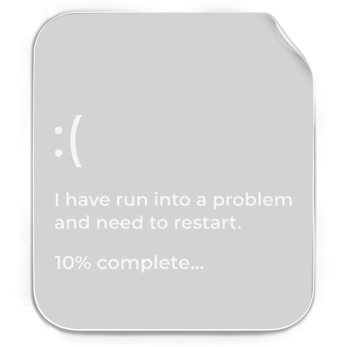 Crowdstrike Bug Meme Computer Error Blue Screen Of Death Permanent Decal Sticker
