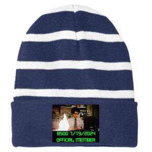 Cs Bsod MemberS Club Striped Beanie with Solid Band