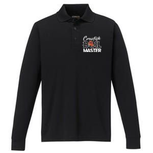 Crawfish Boil Master Cajun Seafood Festival Retro Cooking Gift Performance Long Sleeve Polo