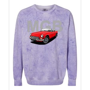 Classic British Mgb Sports Car Colorblast Crewneck Sweatshirt