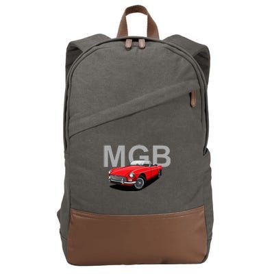 Classic British Mgb Sports Car Cotton Canvas Backpack