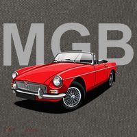 Classic British Mgb Sports Car Cotton Canvas Backpack