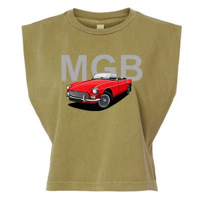 Classic British Mgb Sports Car Garment-Dyed Women's Muscle Tee