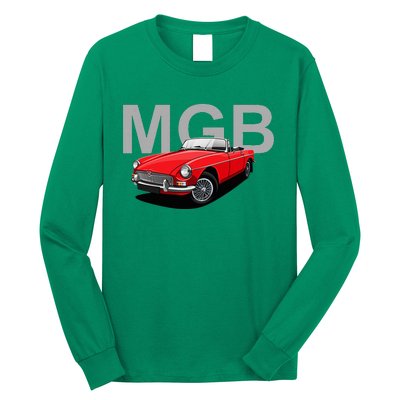 Classic British Mgb Sports Car Long Sleeve Shirt