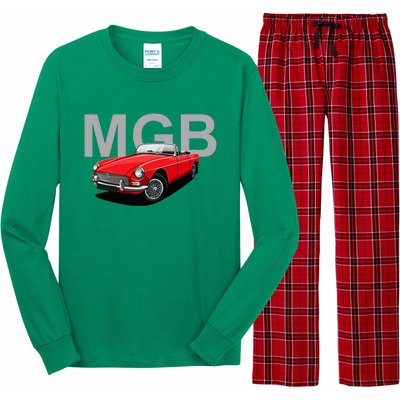 Classic British Mgb Sports Car Long Sleeve Pajama Set