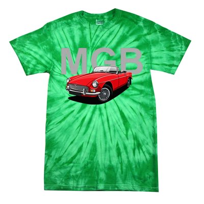 Classic British Mgb Sports Car Tie-Dye T-Shirt