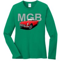 Classic British Mgb Sports Car Ladies Long Sleeve Shirt