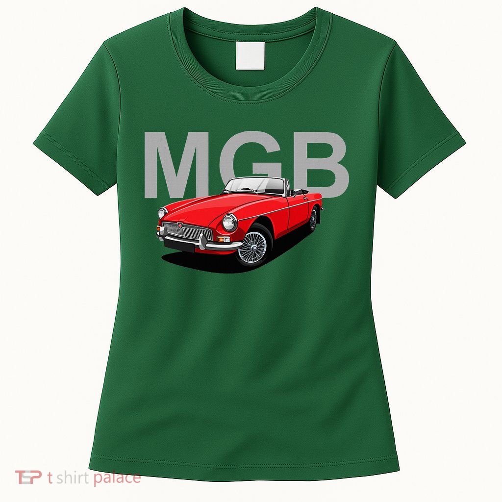 Classic British Mgb Sports Car Womens T-Shirt