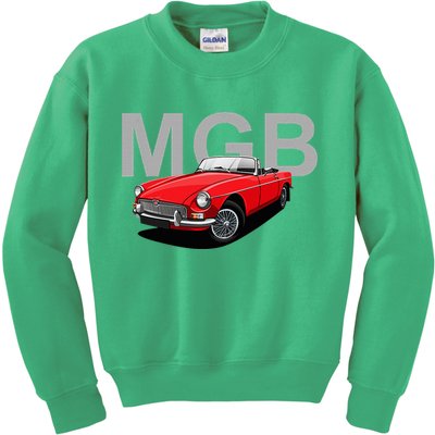 Classic British Mgb Sports Car Kids Sweatshirt