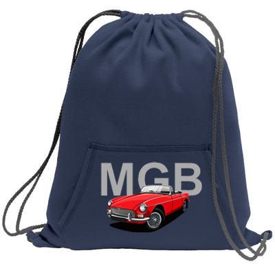 Classic British Mgb Sports Car Sweatshirt Cinch Pack Bag