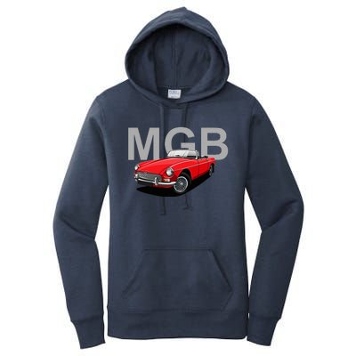 Classic British Mgb Sports Car Women's Pullover Hoodie