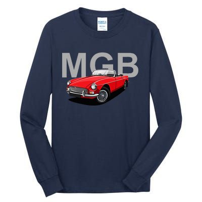 Classic British Mgb Sports Car Tall Long Sleeve T-Shirt