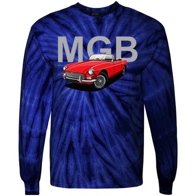 Classic British Mgb Sports Car Tie-Dye Long Sleeve Shirt