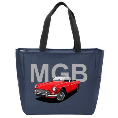 Classic British Mgb Sports Car Zip Tote Bag