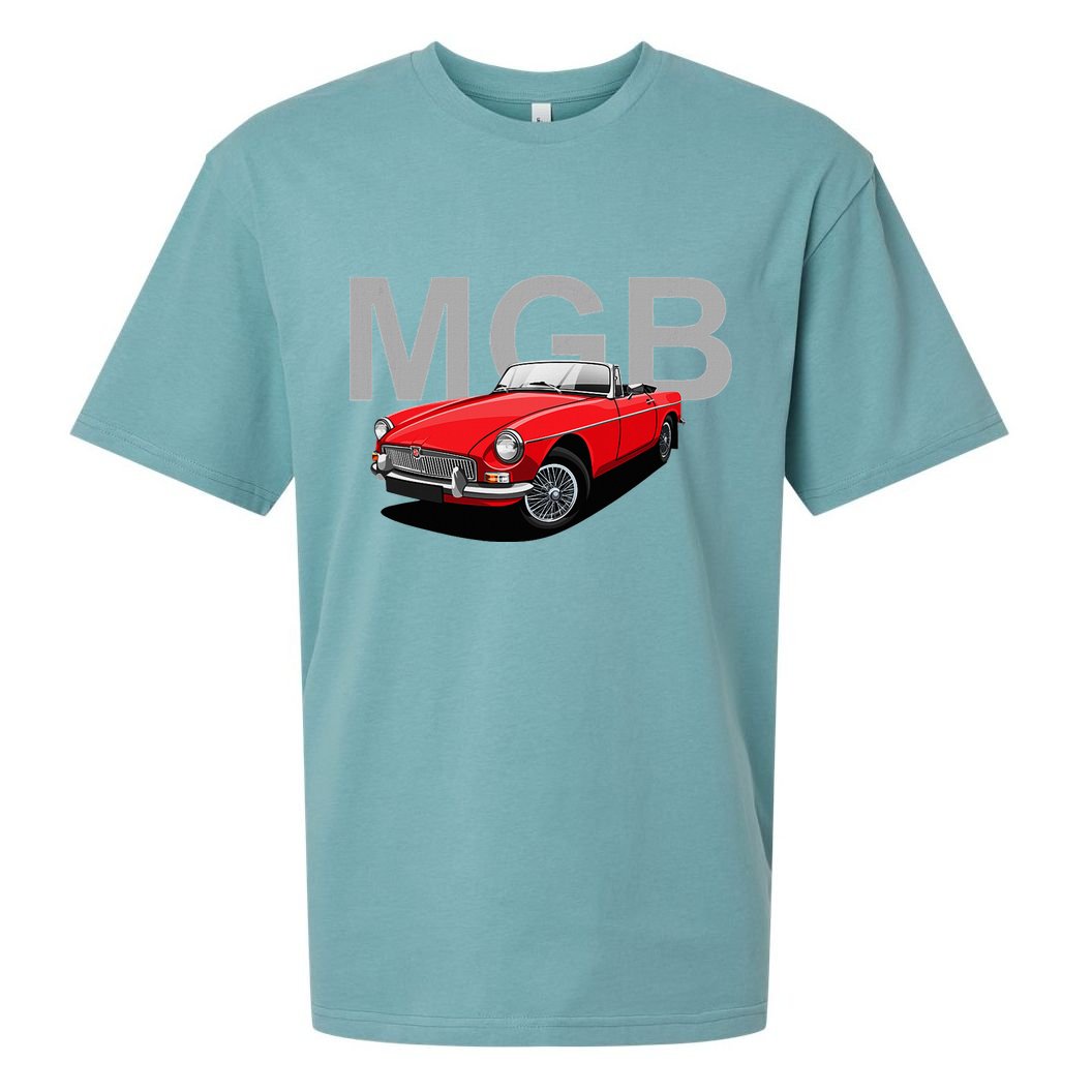 Classic British Mgb Sports Car Sueded Cloud Jersey T-Shirt