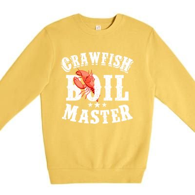 Crawfish Boil Master Cajun Seafood Festival Retro Cooking Gift Premium Crewneck Sweatshirt