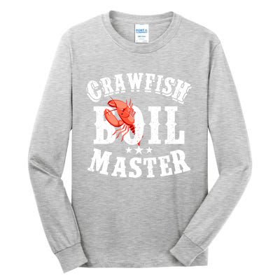 Crawfish Boil Master Cajun Seafood Festival Retro Cooking Gift Tall Long Sleeve T-Shirt