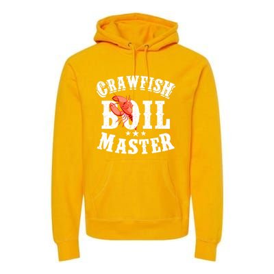 Crawfish Boil Master Cajun Seafood Festival Retro Cooking Gift Premium Hoodie